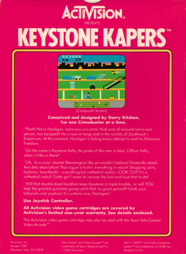  Atari 2600 Game Cartridge - Keystone Kapers : Video Games