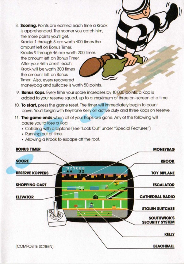 Keystone Kapers, Atari 2600