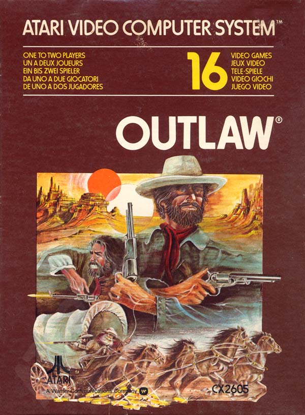 outlaw 1985 Picture label -- VCS Atari 2600 juego 