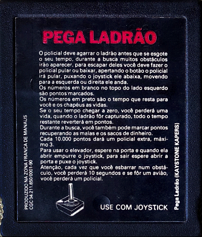 Atari 2600 VCS Pega Ladrão : scans, dump, download, screenshots, ads,  videos, catalog, instructions, roms