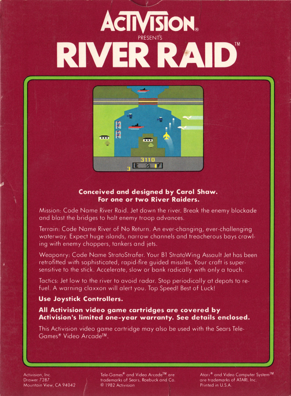 TecToy - Lançado em 1982 para Atari 2600, River Raid