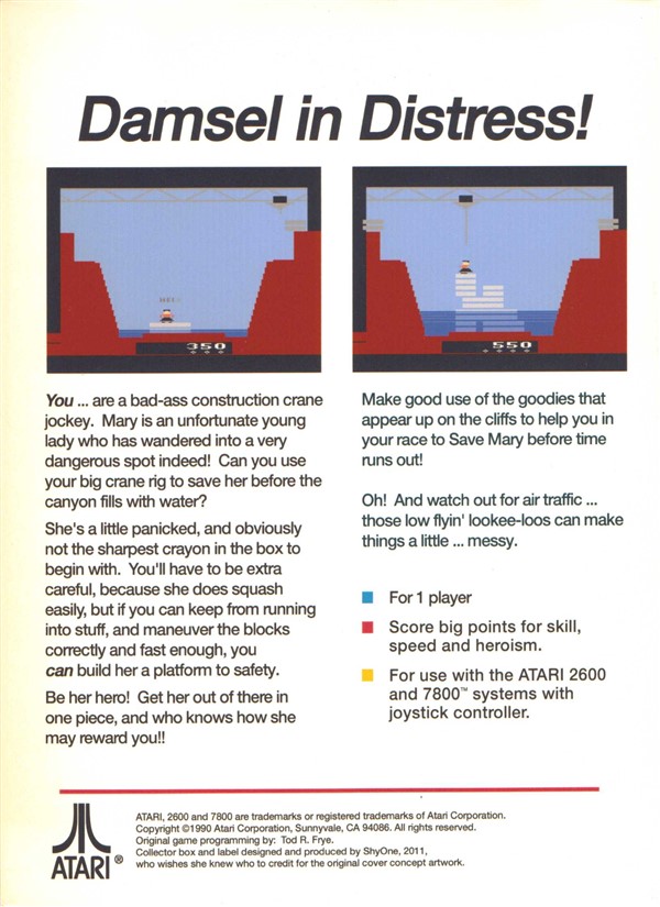 Atari 2600 VCS Save Mary! scans, dump, download, screenshots, ads