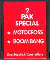 2 Pak Special - Motocross / Boom Bang Atari cartridge scan
