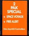 2 Pak Special - Space Voyage / Fire Alert Atari cartridge scan