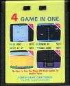 4 Game in One - Ice Hockey / Phantom UFO / Spy Vs. Spy / Cosmic Avenger Atari cartridge scan