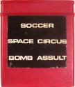 4 in 1 - Demond Attack / Soccer / Space Circus / Bomb Assult Atari cartridge scan