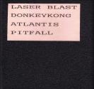 4 in 1 - Laser Blast / Donkeykong / Atlantis / Pitfall Atari cartridge scan