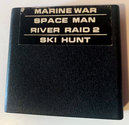 4 in 1 - Marine War / Space Man / River Raid 2 / Ski Hunt Atari cartridge scan