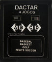 4 Jogos - Baseball / Baskett / Golf / Pele's Soccer Atari cartridge scan