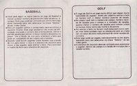 4 Jogos - Baseball / Baskett / Golf / Pele's Soccer Atari instructions