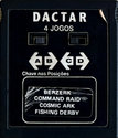 4 Jogos - Berzerk / Command Raid / Cosmic Ark / Fishing Derby Atari cartridge scan