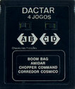 4 Jogos - Boom Bag / Amidar / Chopper Command / Corredor Cosmico Atari cartridge scan