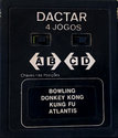 4 Jogos - Bowling / Donkey Kong / Kung Fu / Atlantis Atari cartridge scan