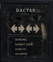 4 Jogos - Bowling / Donkey Kong / Kung Fu / Atlantis Atari cartridge scan