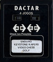 4 Jogos - Enduro / Keystone Kapers / Video Chess / Golf Atari cartridge scan