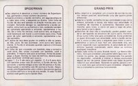 4 Jogos - Grand Prix / River III / Keystone Kapers / Spiderman Atari instructions