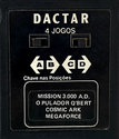 4 Jogos - Mission 3.000 A.D. / O Pulador Q'Bert / Cosmic Ark / Megaforce Atari cartridge scan