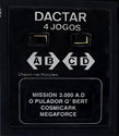 4 Jogos - Mission 3.000 A.D / O Pulador Q' Bert / Cosmicark / Megaforce Atari cartridge scan
