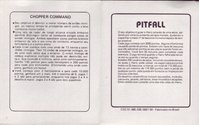 4 Jogos - Pac-Man / Chopper Command / Pit / Entobed Atari instructions