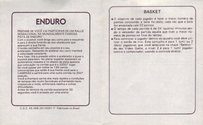 4 Jogos - Pac-Man / Enduro / Basket / Baseball Atari instructions