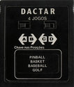 4 Jogos - Pinball / Basket / Baseball / Golf Atari cartridge scan
