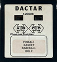 4 Jogos - Pinball / Basket / Baseball / Golf Atari cartridge scan