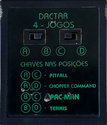 4 Jogos - Pitfall / Chopper Command / Pac-Man / Tennis Atari cartridge scan