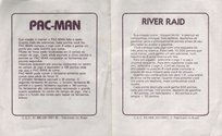 4 Jogos - River I / Atlantis / Donkey-Kong / Pac-Man Atari instructions