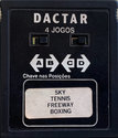 4 Jogos - Sky / Tennis / Freeway / Boxing Atari cartridge scan