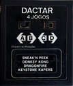 4 Jogos - Sneak'n Peek / Donkey Kong / Dragonfire / Keystone Kapers Atari cartridge scan