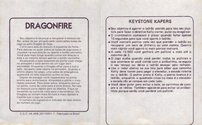 4 Jogos - Sneak'n Peek / Donkey Kong / Dragonfire / Keystone Kapers Atari instructions