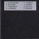 8 in 1 - River Bomb / Ski Hunt / Theshold / Carnival / Turmoil / Cosmic / Sky Fox / Karate Atari cartridge scan