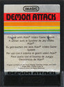 Demon Attack Atari cartridge scan