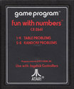 Fun with Numbers Atari cartridge scan