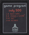 Indy 500 Atari cartridge scan