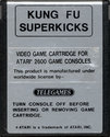 Kung Fu Superkicks - Pursuit of the Ninja Atari cartridge scan