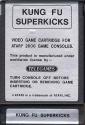 Kung Fu Superkicks - Pursuit of the Ninja Atari cartridge scan