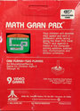 Math Gran Prix Atari cartridge scan