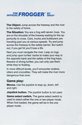 Official Frogger (The) Atari instructions