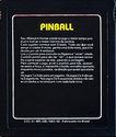 Pinball Atari cartridge scan