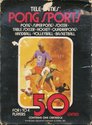 Pong Sports Atari cartridge scan