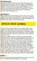 Space War Atari instructions