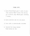 Tank City Atari instructions
