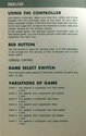 Tennis Atari instructions