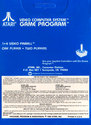 Video Pinball Atari cartridge scan