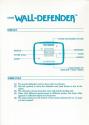 Wall-Defender Atari instructions