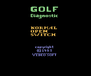 Golf Diagnostic atari screenshot