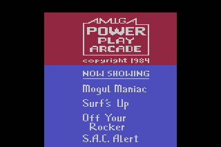 Power Play Arcade Video Game Album V - Mogul Maniac / Surf's Up / Off Your Rocker / S.A.C. Alert atari screenshot