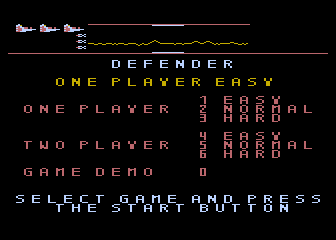 Defender atari screenshot