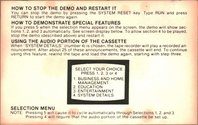 Atari 400 Demonstration Kit Atari instructions